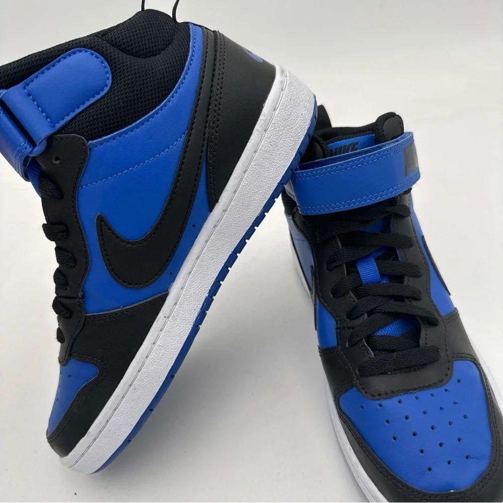 Nike Black and Blue High-Top Sneakers